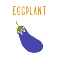 Eggplant on white