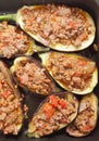 Eggplants stuffed with meat sauce Royalty Free Stock Photo