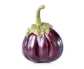 eggplants on the white groundback Royalty Free Stock Photo