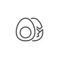 Eggs allergy line icon