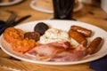 A full Irish breakfast served in a pub in Waterville, Ireland