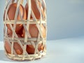 Eggs in bamboo basket Royalty Free Stock Photo