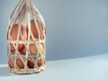 Eggs in bamboo basket Royalty Free Stock Photo