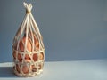 Eggs in bamboo basket Royalty Free Stock Photo