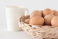 Eggs in the basket01 Royalty Free Stock Photo