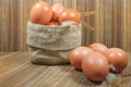 Eggs in basket on wood.eggs.egg.brown.rawfood