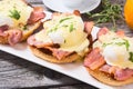 Eggs benedict with bacon