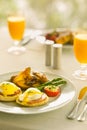 Eggs Benedict on table Royalty Free Stock Photo