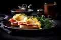 Eggs Benedict: A Classic Brunch Delight. AI generated Royalty Free Stock Photo