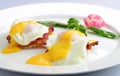 Eggs Benedict- toasted English muffins Royalty Free Stock Photo