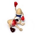 Eggs boxing - Winner on Top Royalty Free Stock Photo