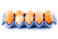 Eggs in carton box Royalty Free Stock Photo