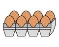 eggs carton packing healthy food