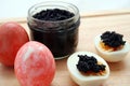 Eggs with caviar