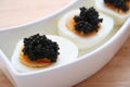 Eggs with caviar