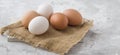 Eggs on concrete table Eggs protein egg tray food close-up broken egg egg Royalty Free Stock Photo