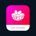 Eggs, Easter, Egg, Spring Mobile App Button. Android and IOS Glyph Version Royalty Free Stock Photo