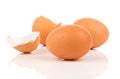 Eggs and Egg shell crack Royalty Free Stock Photo