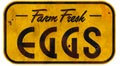 Fresh Eggs Tin Sign Royalty Free Stock Photo