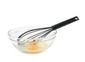 Eggs in a glass bowl isolated Royalty Free Stock Photo