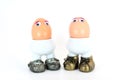 Eggs in holders Royalty Free Stock Photo