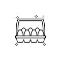 Eggs icon. Simple line, outline vector of grocery icons for ui and ux, website or mobile application