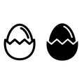 Eggs icon vector set. chicken illustration sign collection. food symbol.