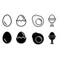 Eggs icon vector set. poultry farm illustration sign collection. hennery symbol.