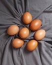 Eggs isolated on a dark background. Front photo. Egg wallpapers.