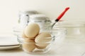 Eggs on kitchen counter