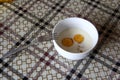 Eggs with milk on a plate before making an omelet Royalty Free Stock Photo