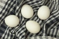 Eggs in a napkin. Royalty Free Stock Photo