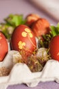 Eggs with natural pattern Royalty Free Stock Photo