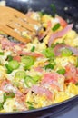 Eggs Omelet with Ham Royalty Free Stock Photo