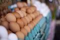 Eggs on a open market Royalty Free Stock Photo