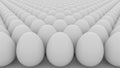 Eggs. Order, start, equality or sameness concepts. 3D rendering