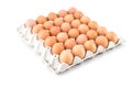 Eggs in paper tray Royalty Free Stock Photo