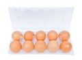 Eggs in a plastic carton