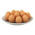 Eggs on a plate displayed on a transparent background ideal for food presentations kitchenthemed content or culinary displays Royalty Free Stock Photo