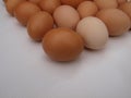 Eggs ranged in a triangle Royalty Free Stock Photo