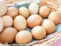 Eggs in ratten basket