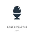 Eggs sillhouettes icon vector. Trendy flat eggs sillhouettes icon from food collection isolated on white background. Vector