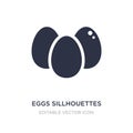 eggs sillhouettes icon on white background. Simple element illustration from Food concept