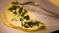 Egg and spinach omelet Royalty Free Stock Photo