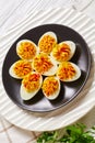 Eggs stuffed with yolks, dijon mustard, mayonnaise