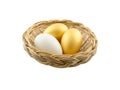 Eggs on White Background