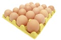 Eggs in yellow eggtray