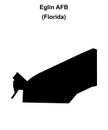 Eglin AFB outline map Royalty Free Stock Photo