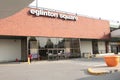 tor, canada - august 8, 2023: eglinton square shopping centre mall sign writing caption text on mall brick. p Royalty Free Stock Photo