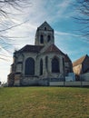 Eglise Notre-Dame-de-l'Assomption, the famous eglise in the Van Gogh painture, Auvers sur Oise, France